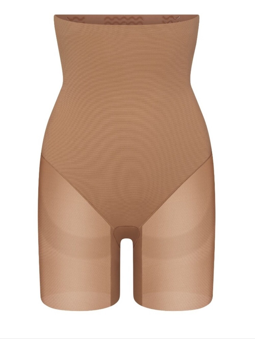 Skims Power Mesh Zoned Hifh Waisted Mid Thigh Short Clay Size Medium